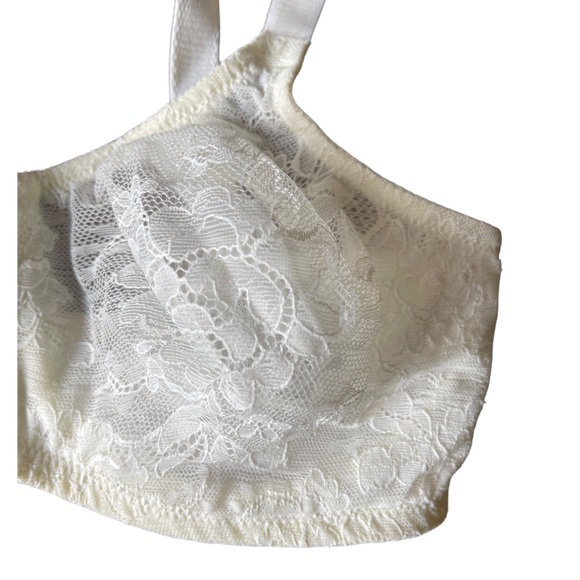 Donna Karen Intimates Semi-Sheer Ivory‎ Cream Lace Underwire Bra 34D - Picture 7 of 7